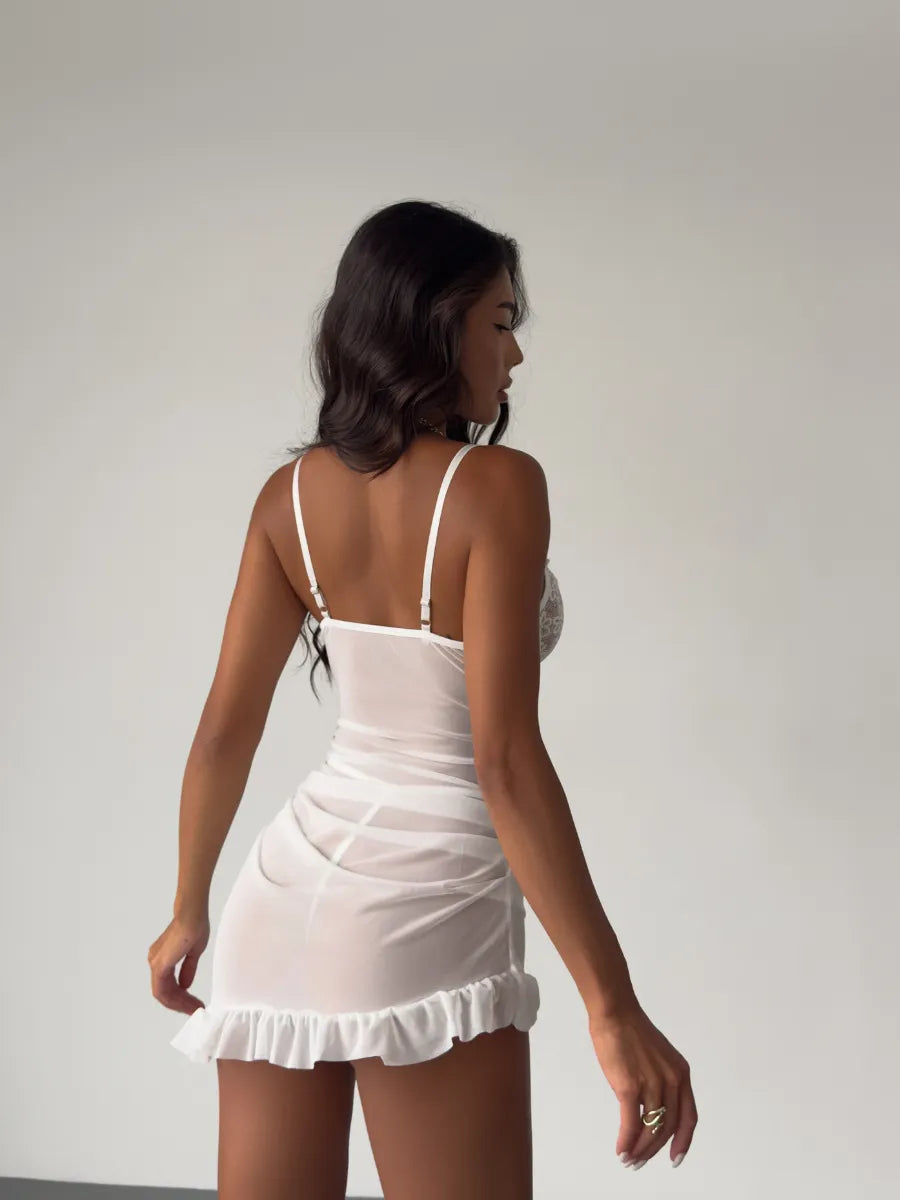 Belinda® Zarif Dantelli Balenli Sütyenli Gecelik Takımı