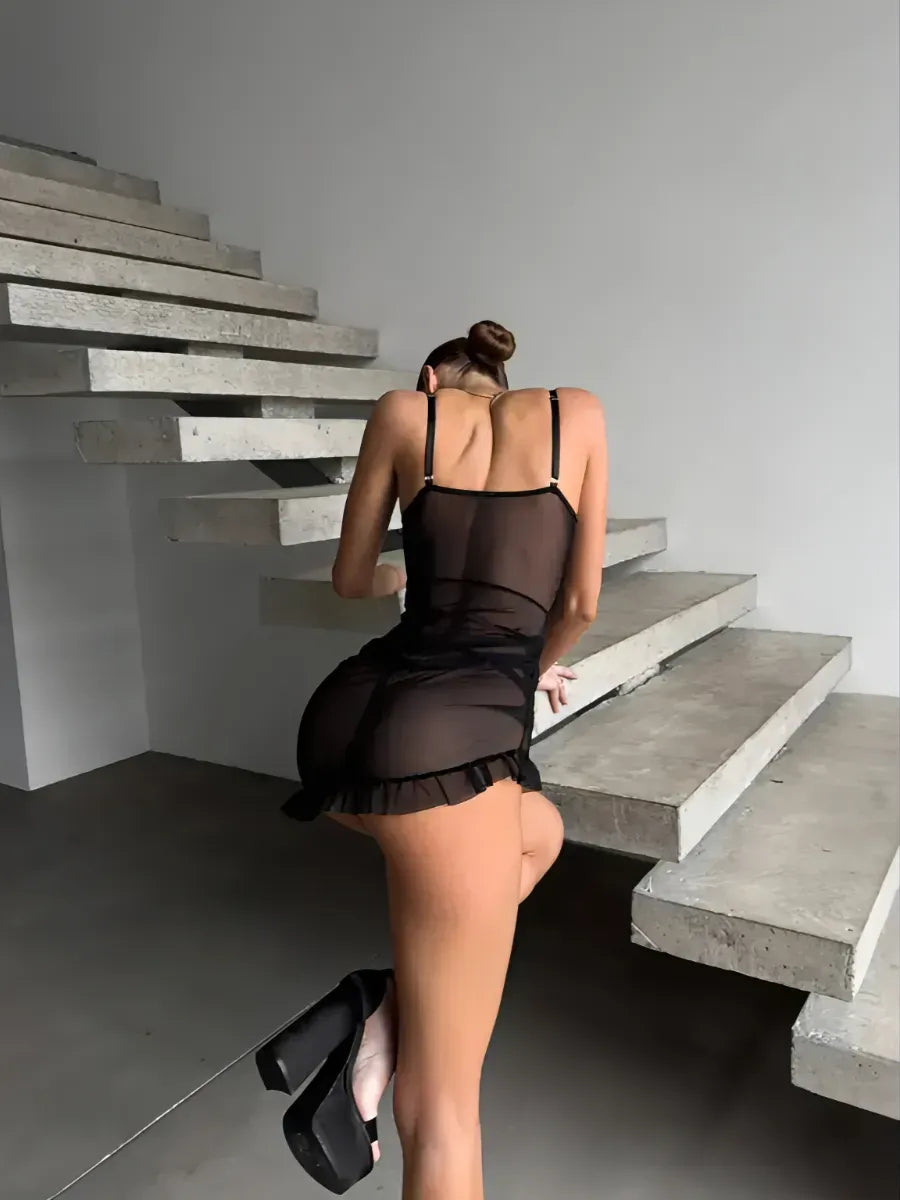 Belinda® Zarif Dantelli Balenli Sütyenli Gecelik Takımı